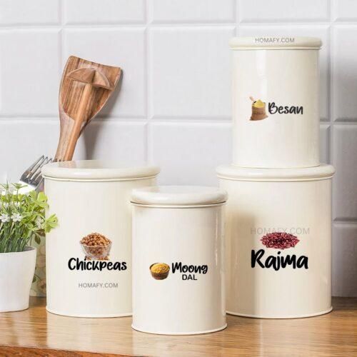 Waterproof Kitchen Spice Jar Label Stickers (Pack of 1 - 60 Stickers)